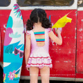 Lovely Girl Swimwear Wholesale Size Cute Girls Rainbow Pink Swimwear Piece Children 2021
